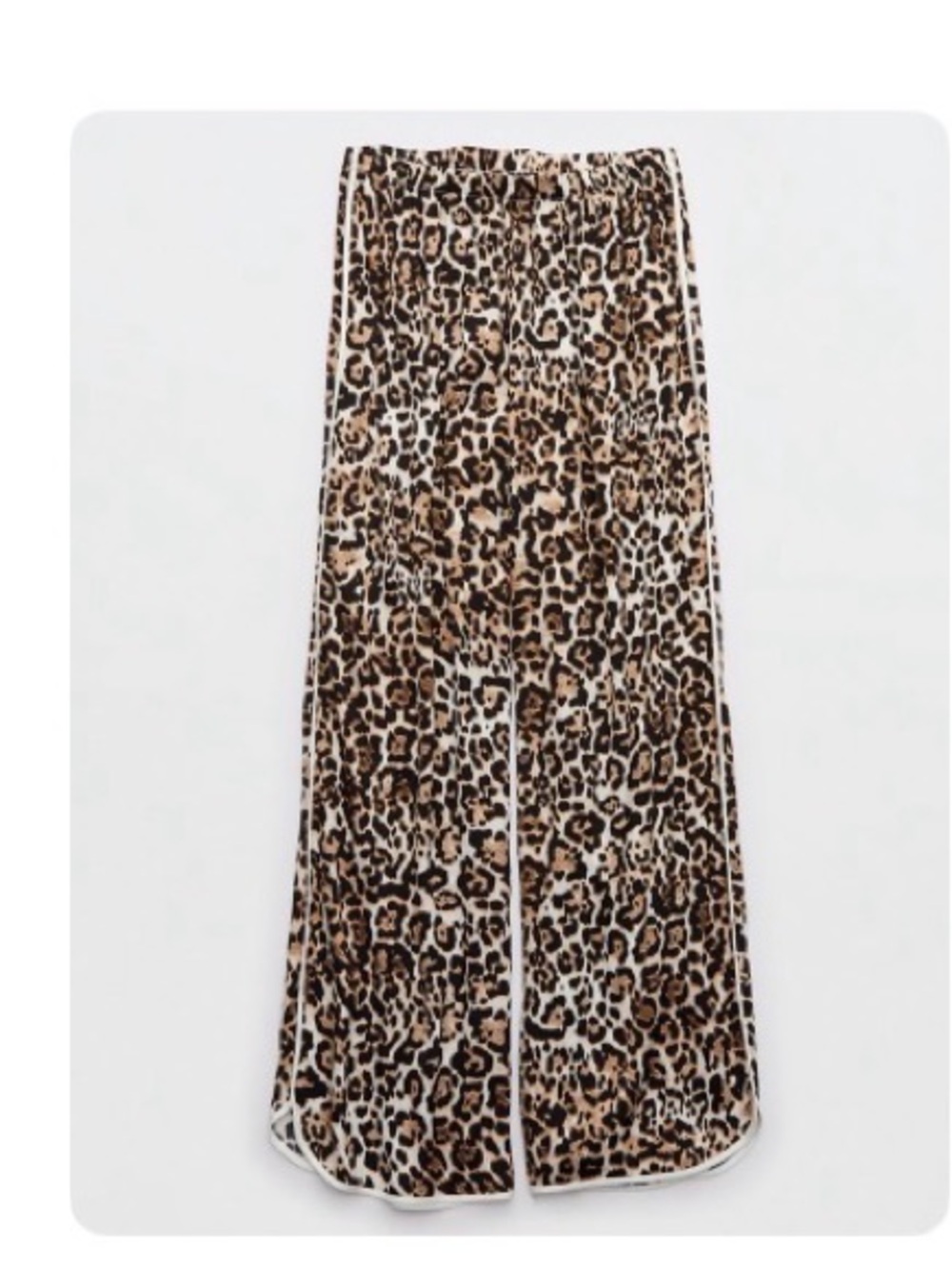Leopard Print silk pants - Brown